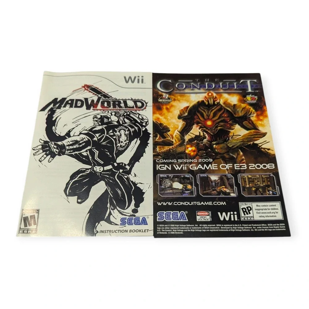 MadWorld Nintendo Wii SEGA PlatinumGames Action Game CIB Complete White Case